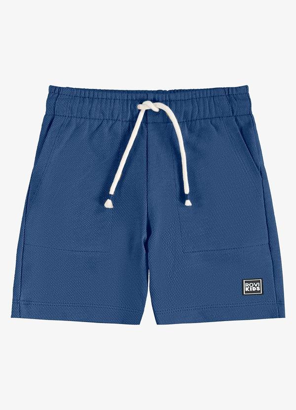Bermuda Infantil Moletom Azul