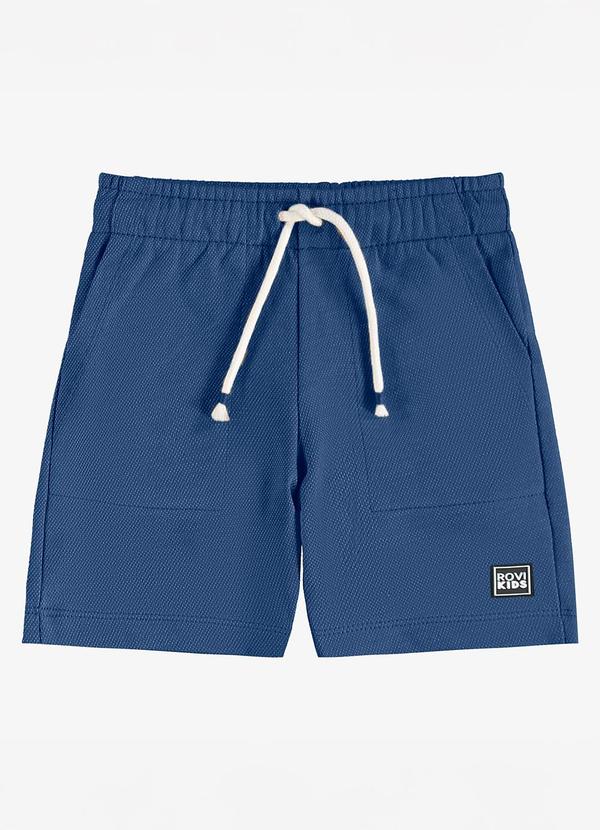 Bermuda Infantil Moletom Azul