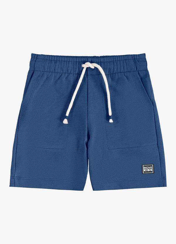 Bermuda Infantil Moletom Azul