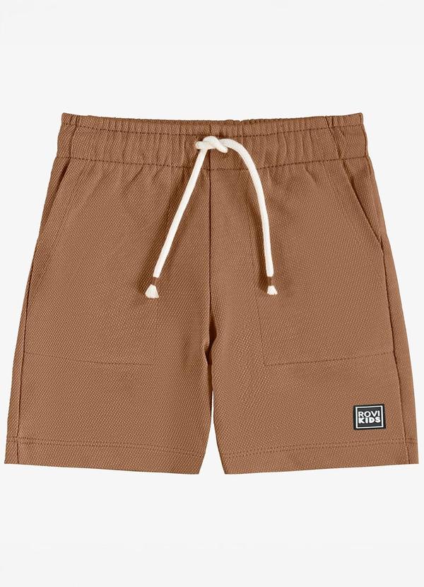 Bermuda Infantil Moletom Marrom