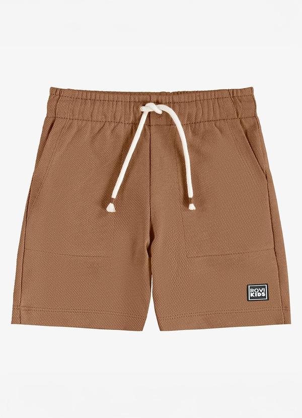Bermuda Infantil Moletom Marrom