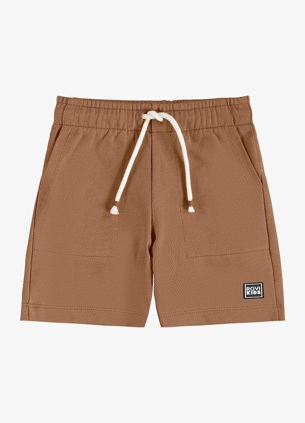 Bermuda Infantil Moletom Marrom