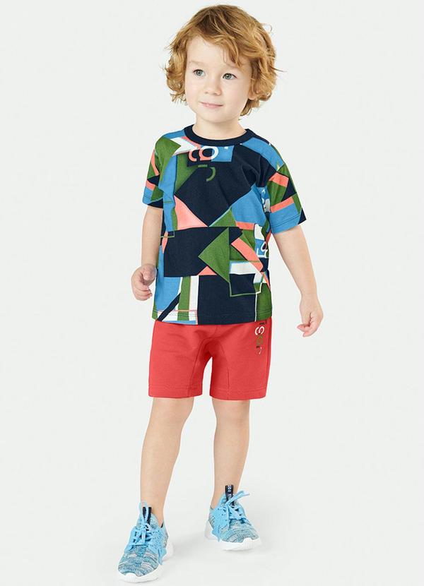 Vista 2 Bermuda Infantil Moletom Vermelho Tigor T. Tigre Tigor T. Tigre