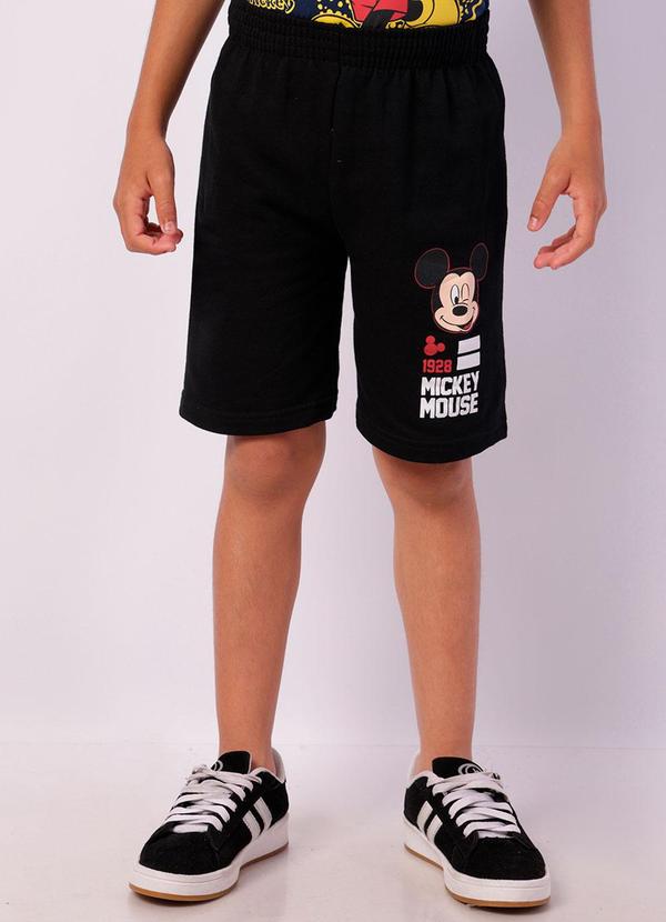 Bermuda Infantil Motelinho Mickey Preta
