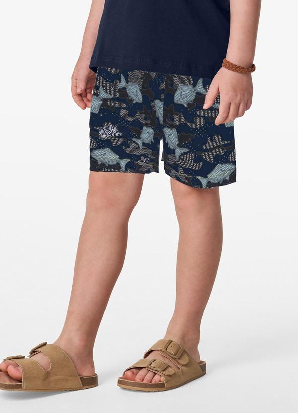 Vista 2 Bermuda Infantil Trick Nck Azul Trick Nick Trick Nick