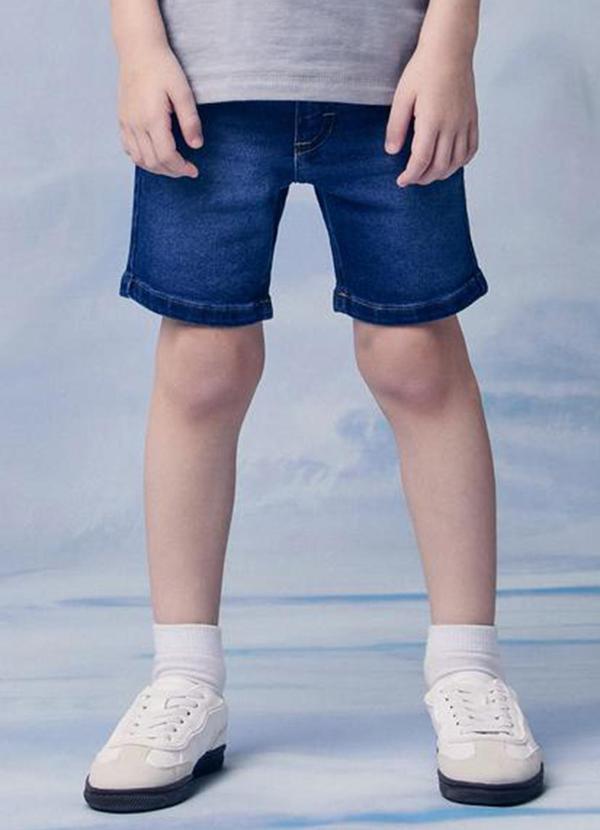 Bermuda Jeans Escuro Azul
