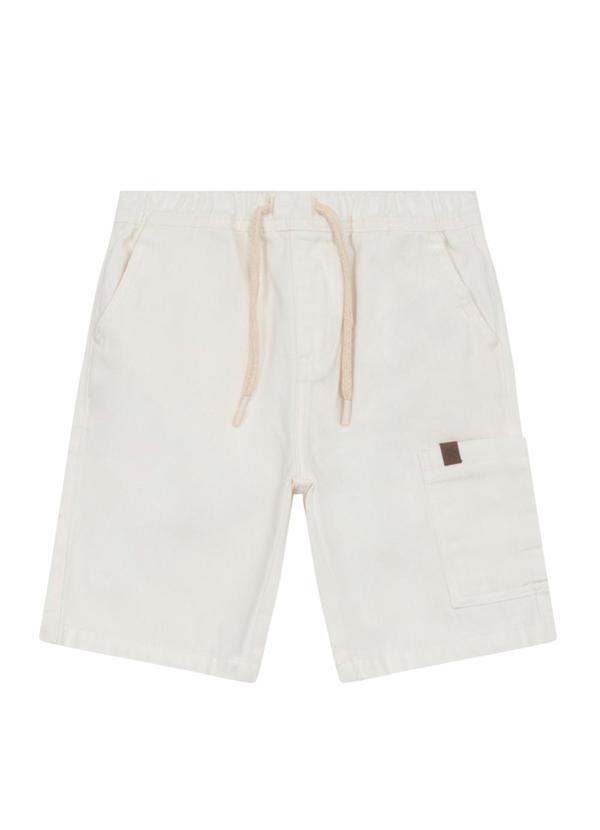 Bermuda Jeans Teen Menino Bege