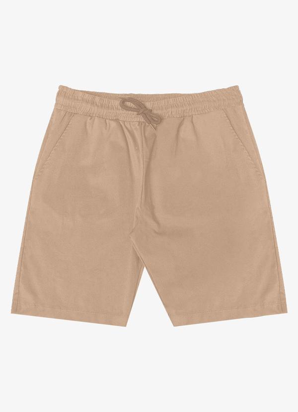 Bermuda Juvenil em Sarja Masculina Marrom