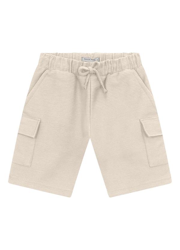 Vista 2 Bermuda Masculina em Gorgurinho Bege Trick Nick Trick Nick