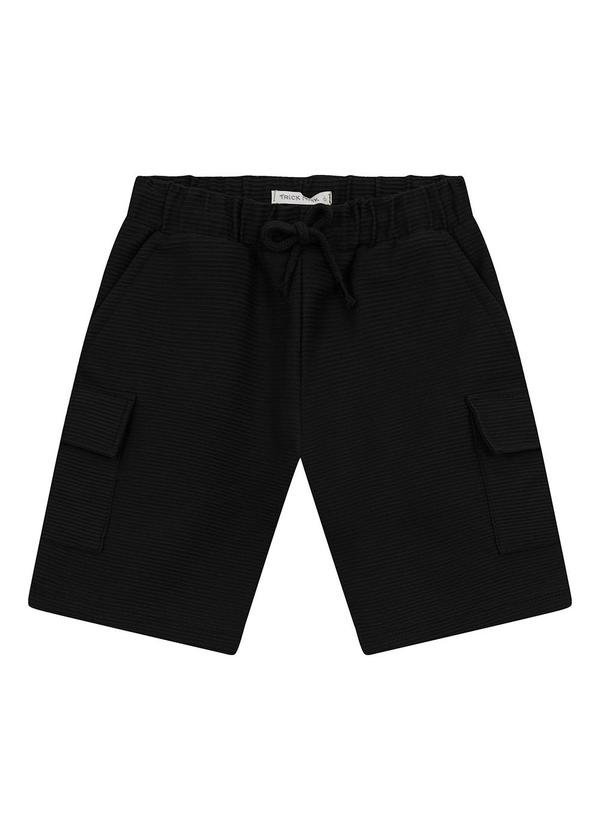 Vista 2 Bermuda Masculina em Gorgurinho Preto Trick Nick Trick Nick