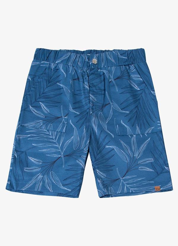 Bermuda Masculina Infantil Sarja Azul