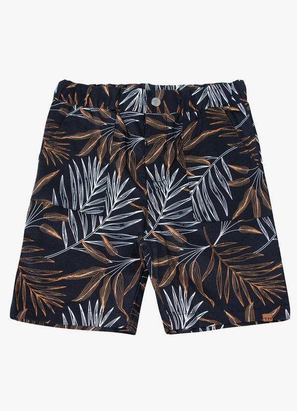 Bermuda Masculina Infantil Sarja Preto