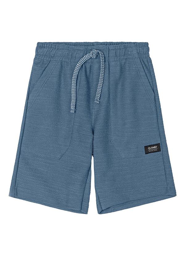 Bermuda Moletom Flamê Menino Azul Claro