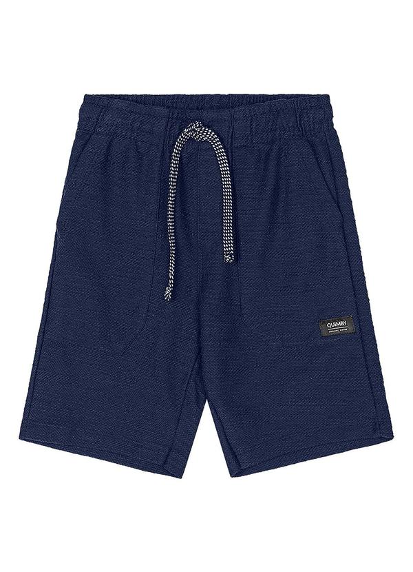 Bermuda Moletom Flamê Menino Azul