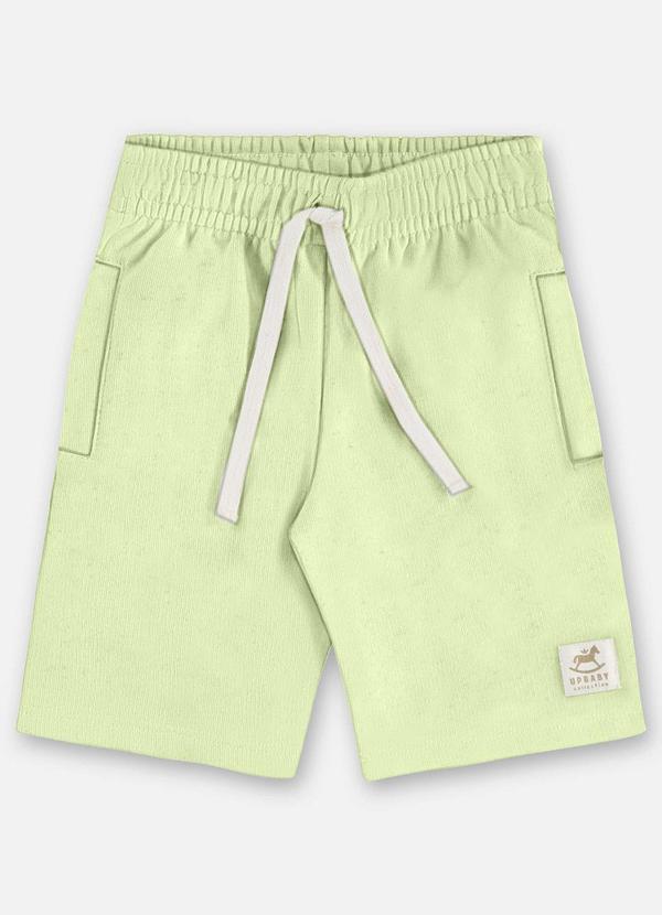 Bermuda Moletom Linho Infantil Verde