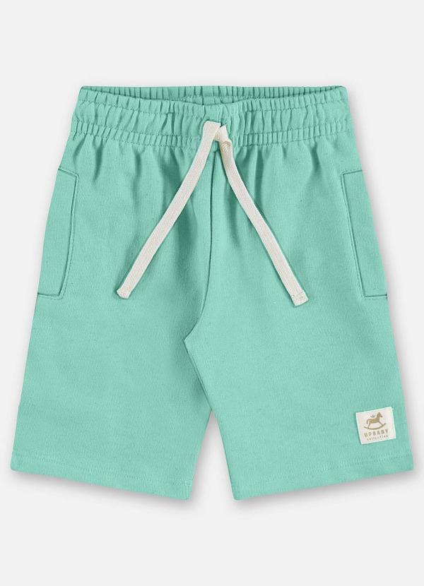 Bermuda Moletom Linho Infantil Verde