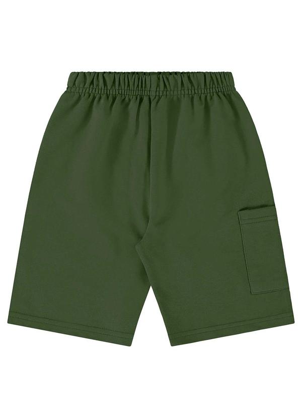 Vista 2 Bermuda Moletom Menino Verde Bee Loop Bee Loop