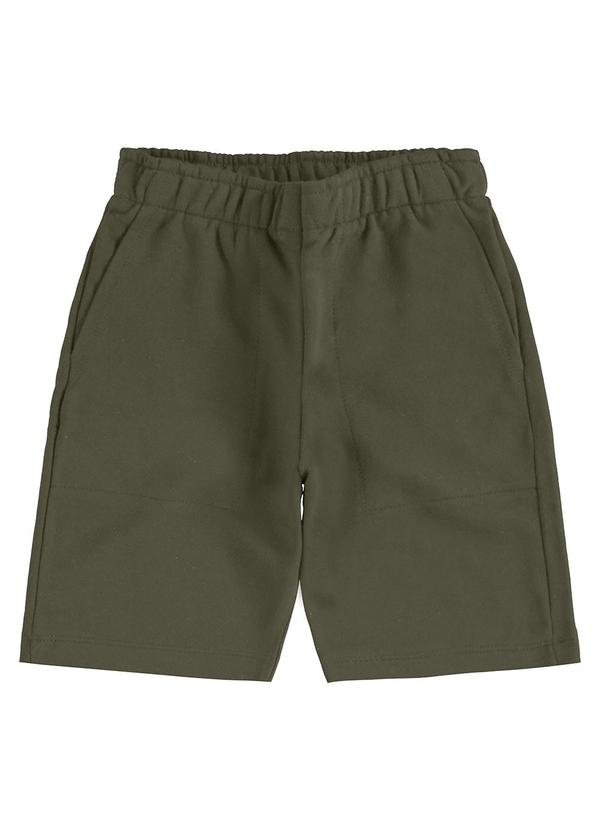Vista 2 Bermuda Moletom Sarjado Infantil Verde Rovi Kids Rovi Kids