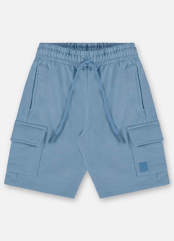 Bermuda para Menino em Moletom Linho Azul