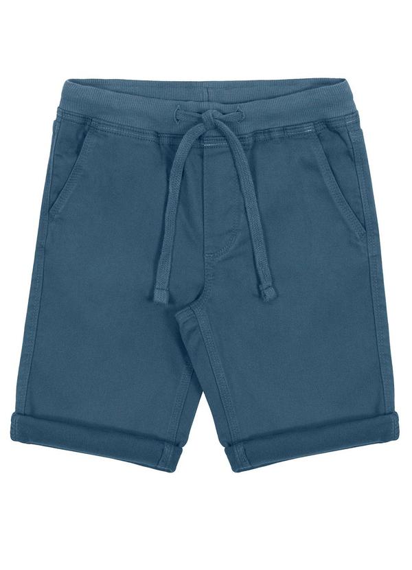 Vista 2 Bermuda Sarja Menino com Elasticidade Azul Alakazoo Alakazoo