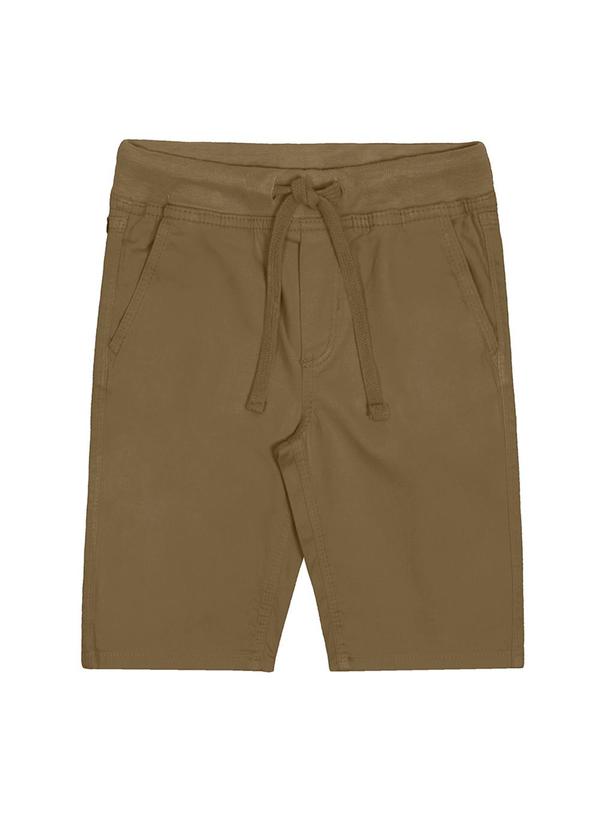 Vista 2 Bermuda Sarja Menino com Elasticidade Marrom Alakazoo Alakazoo