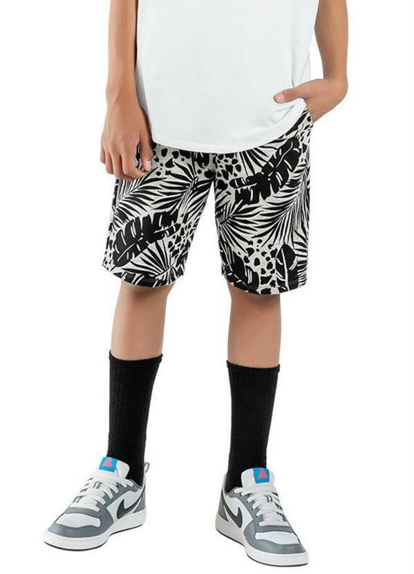 Vista 2 Bermuda Teen MeninoMescla Lemon Lemon