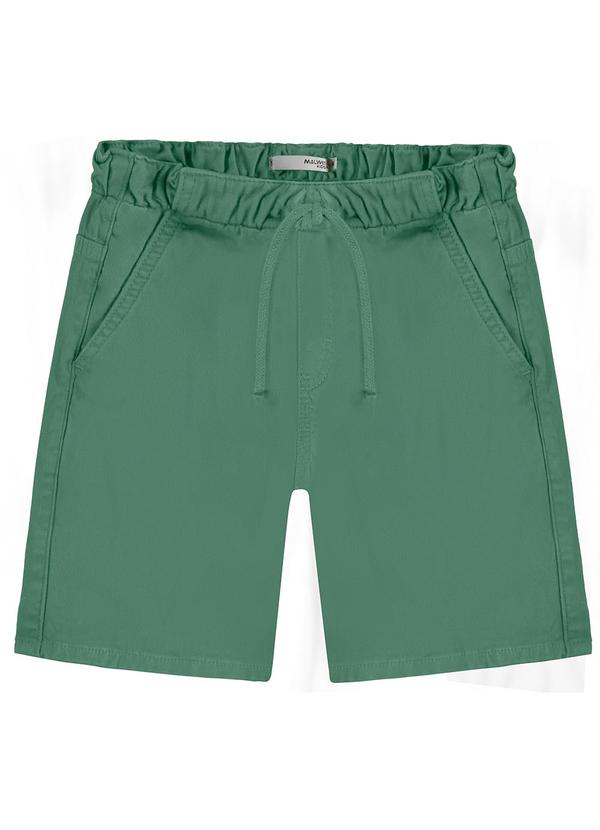 Vista 2 Bermuda Tradicional em Sarja Verde Malwee Kids Malwee Kids