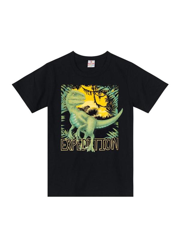 Vista 2 Camiseta Infantil Menino em Malha Preto Brandili Brandili