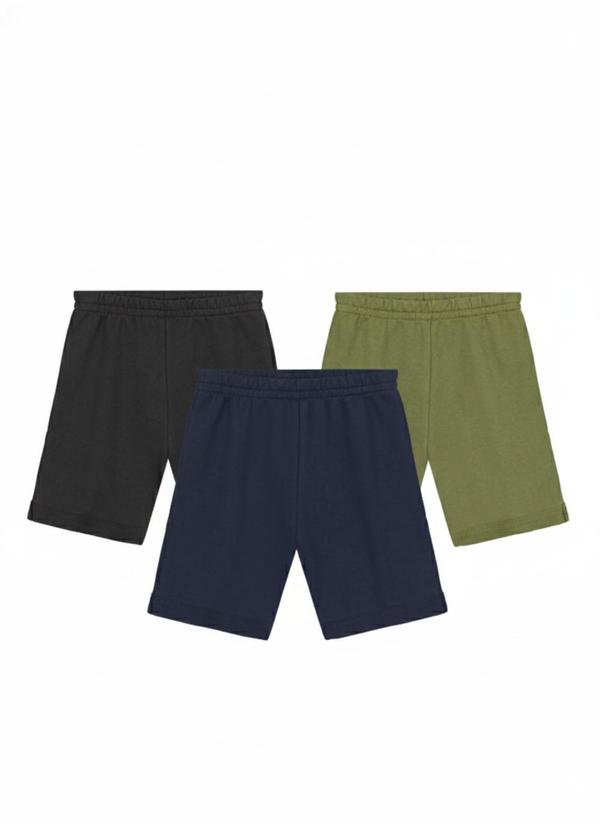 Kit Infantil Menino com 3 Bermudas Sortidas