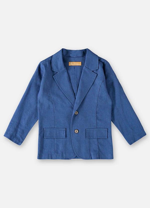Vista 2 Blazer em Linho Infantil Menino Azul Up Baby Up Baby