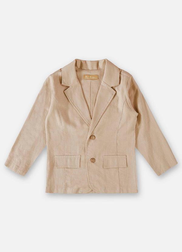 Vista 2 Blazer em Linho Infantil Menino Bege Up Baby Up Baby