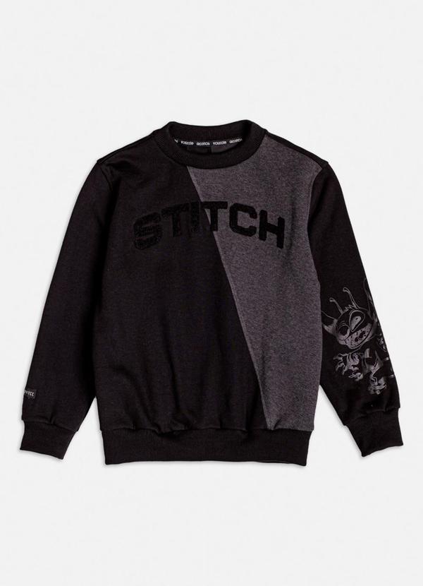 Casaco de Moletom do Stitch Preto
