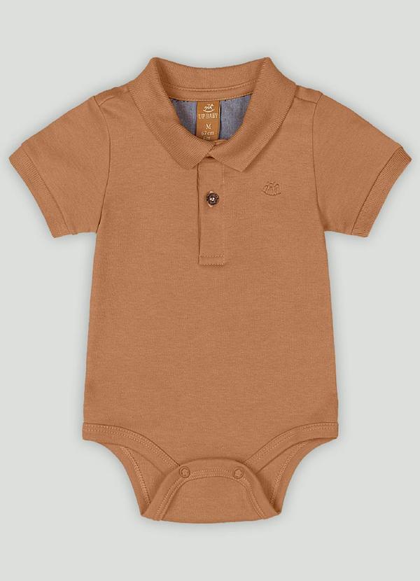 Body Bebê Menino em Suedine Premium Marrom