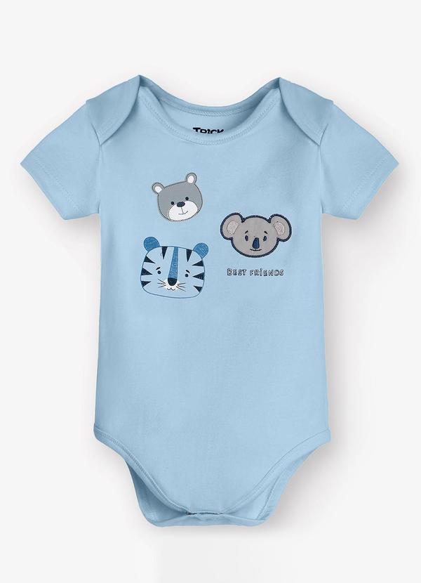Vista 2 Body Masculino Cotton Leve Azul Trick Nick Trick Nick