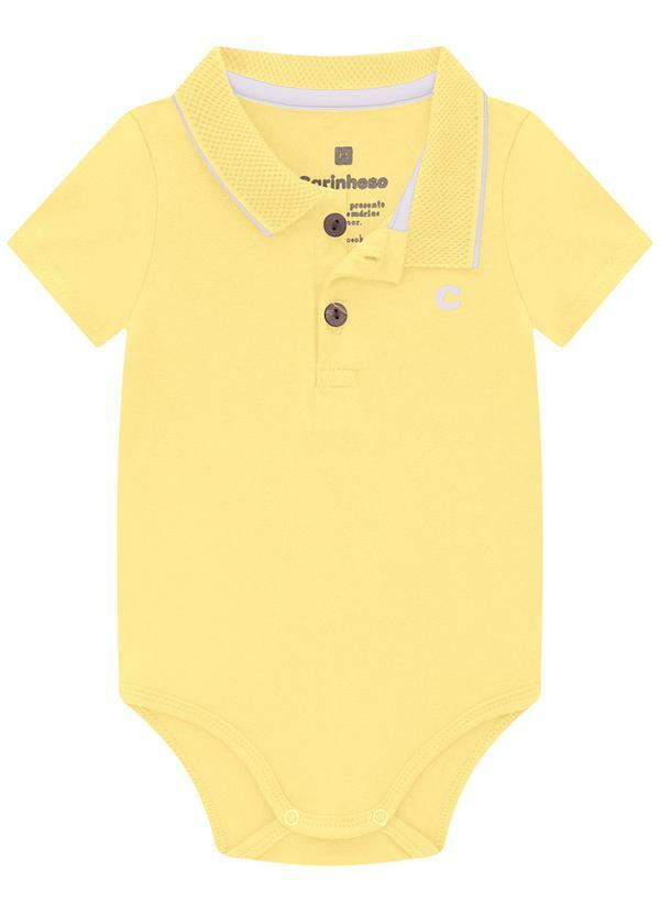 Body Polo em Cotton Amarelo