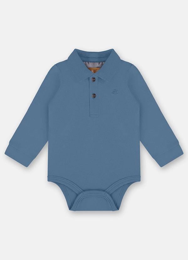 Body Polo para Bebê Menino Azul