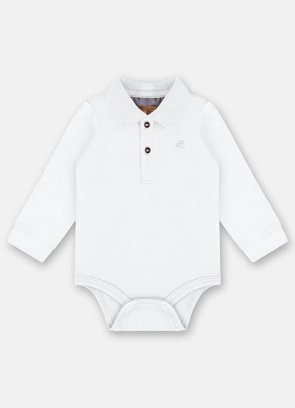 Body Polo para Bebê Menino Branco