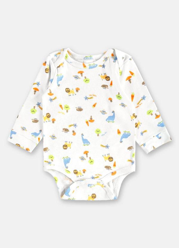 Body Suedine para Bebê Menino Branco