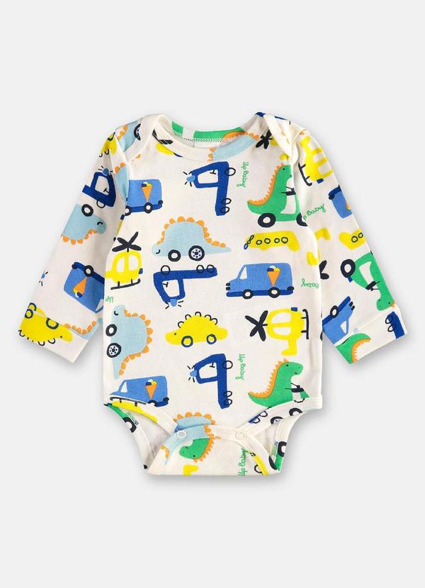 Body Suedine para Bebê Menino Branco