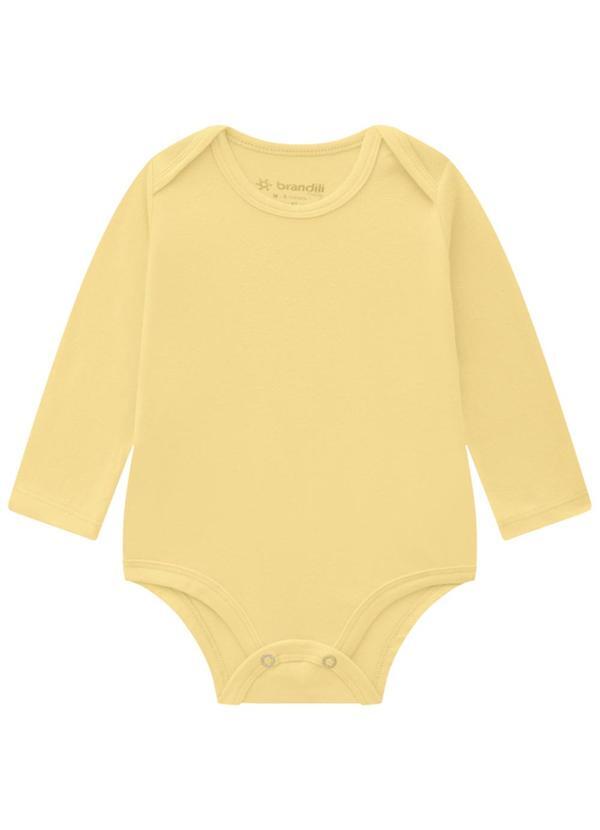 Kit 2 Bodies Bebê Unissex com Cor Lisa Amarelo