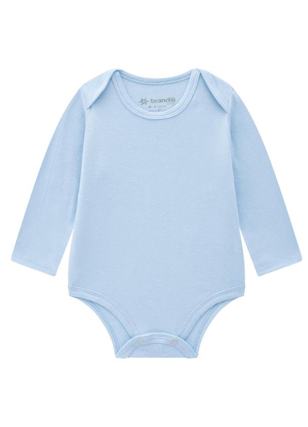 Kit 2 Bodies Bebê Unissex com Cor Lisa Azul