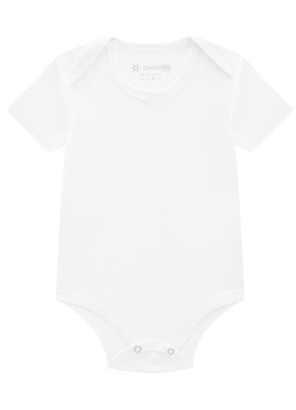 Kit 2 Bodies Bebê Unissex com Cor Lisa Branco