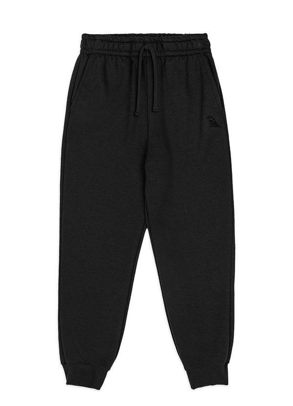Calça Básica para Menino em Moletom Preto