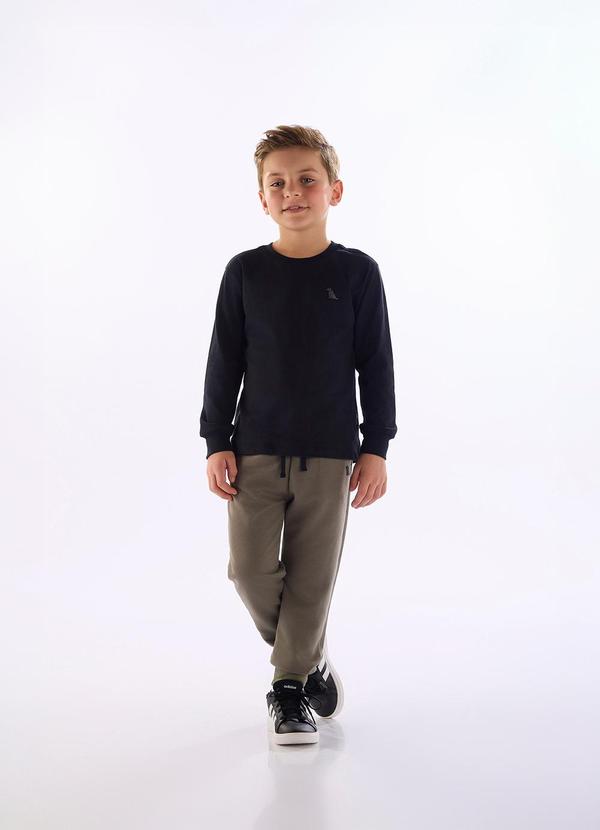 Calça Básica para Menino em Moletom Verde