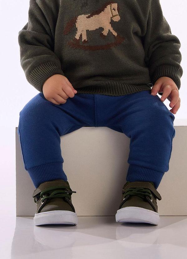 Calça Bebê Molecotton Azul