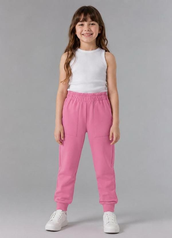 Calça de Moletom Unissex Rosa