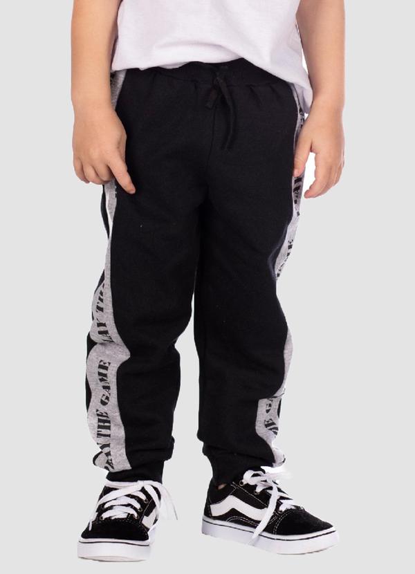 Vista 2 Calça e Cós com Amarração Menino Preto Turminha Turminha