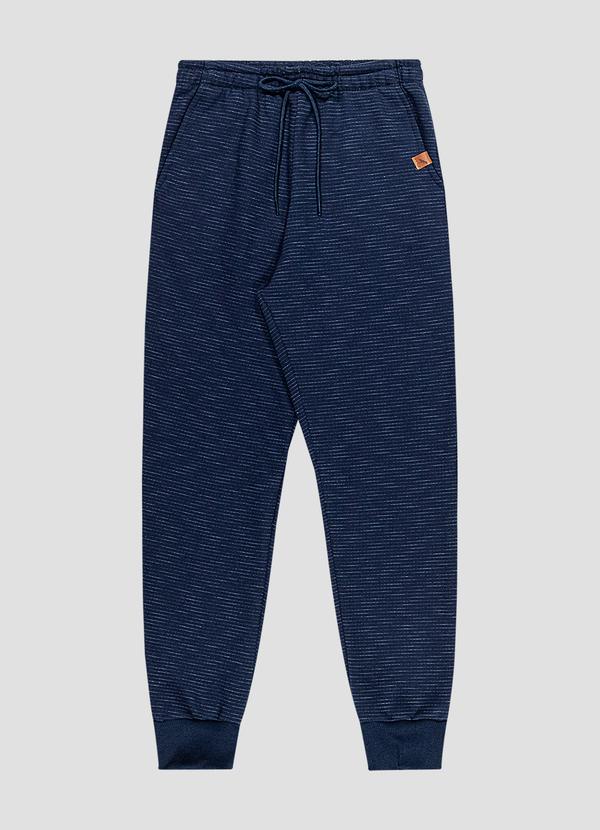 Calça em Moletom Flamê Azul
