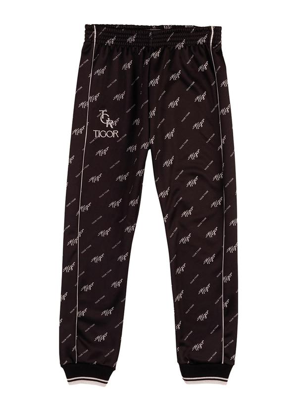 Calça Estampada Moletom Preto