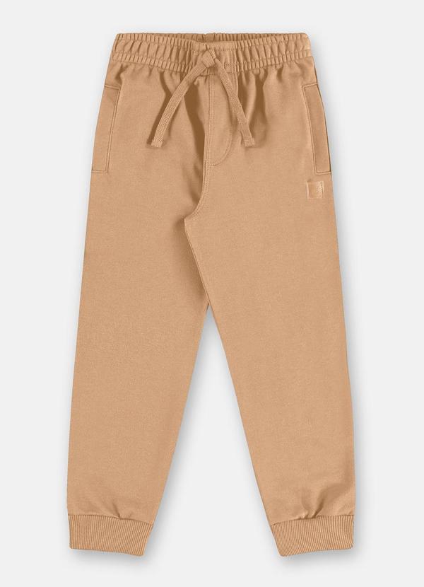 Calça Infantil em Moletom sem Felpa Bege